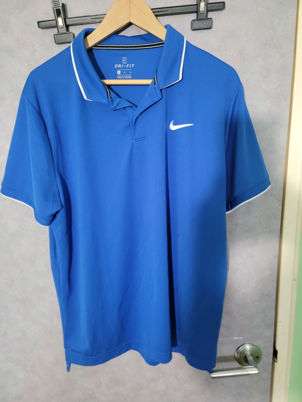 Nike Men’s Royal Blue Dri-FIT Polo with White Trim